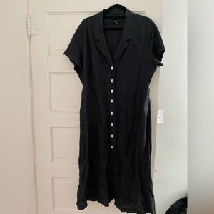 Quince linen shirt dress, CL, no belt.